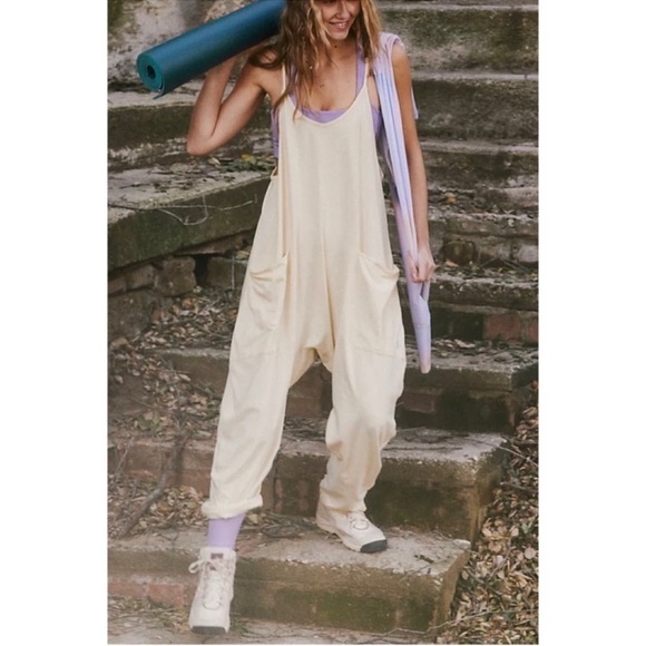 NWT Free People Hot Shot Onesie Jumpsuit in Banana Butter Yellow Large - Picture 4 of 11